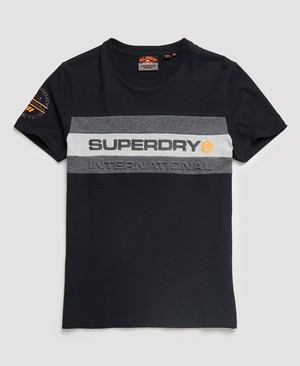 Superdry Trophy Férfi Pólók Fekete | JMUQG5619